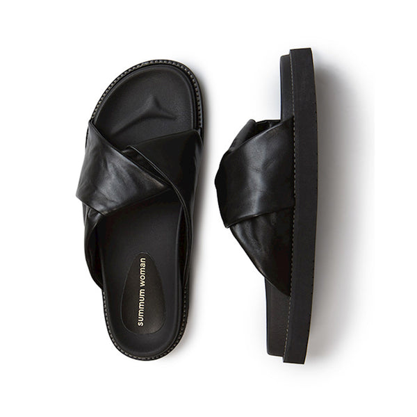 Summum, Ledersandale Japanese, schwarz