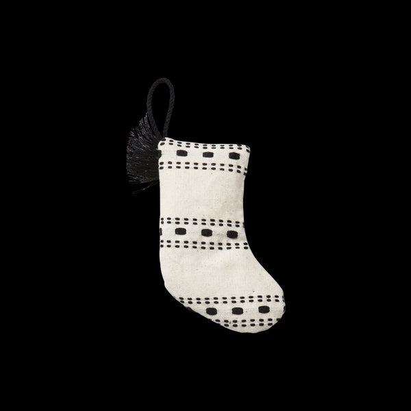 Affari of Sweden GUSTAV Weihnachtsstrumpf XS, Skandi Baumdeko natur-schwarz