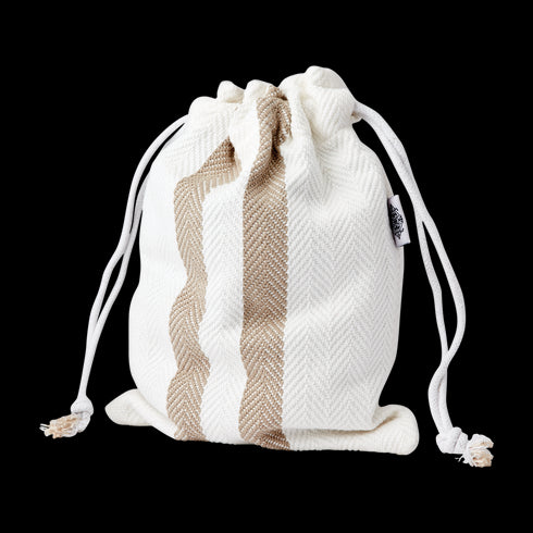 Affari of Sweden LINNEA Sack, Geschenkbeutel S offwhite, grau, 29x22cm