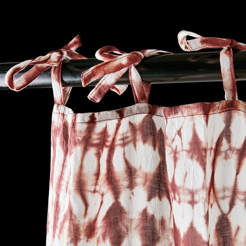 Affari of Sweden SHIBA Gardine Batik, 2-Pack, maronifarben