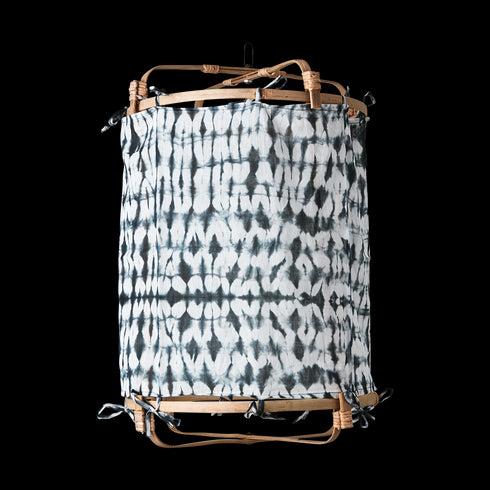 Affari of Sweden SHADE SHIBA Textiler Lampenüberzug, Lampenschirm S Schwarz/weiß