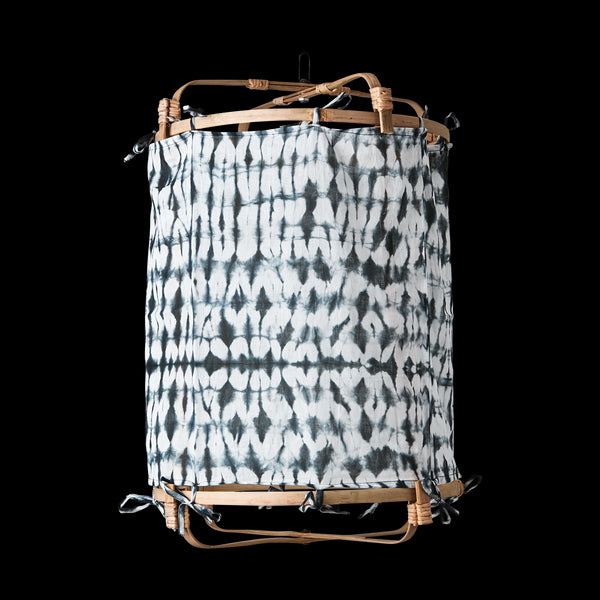 Affari of Sweden SHADE SHIBA Textiler Lampenüberzug, Lampenschirm S Schwarz/weiß