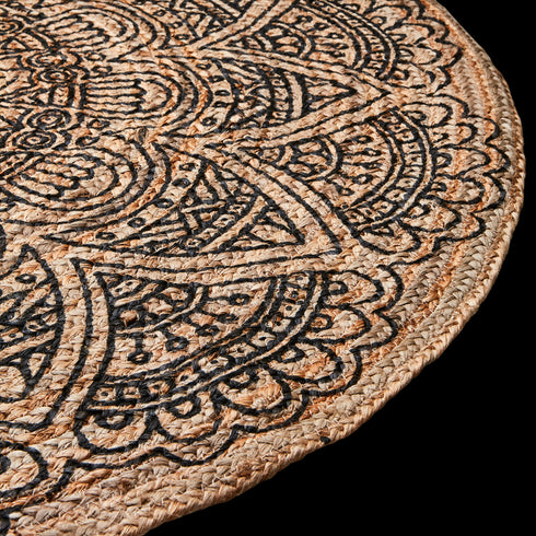 Affari of Sweden JUNI Teppich M Schwarz/natur, D120cm