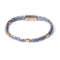 Hippes Armband, silbergrau-gold mit Magnetverschluss