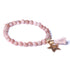 Perlenarmband Naturstein, STAR, rosa