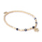 Edles Perlenarmband, Kristall, STAR, gold anthrazit