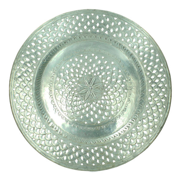 Orientalisches Tablett Marrakesch antiksilber, 58cm