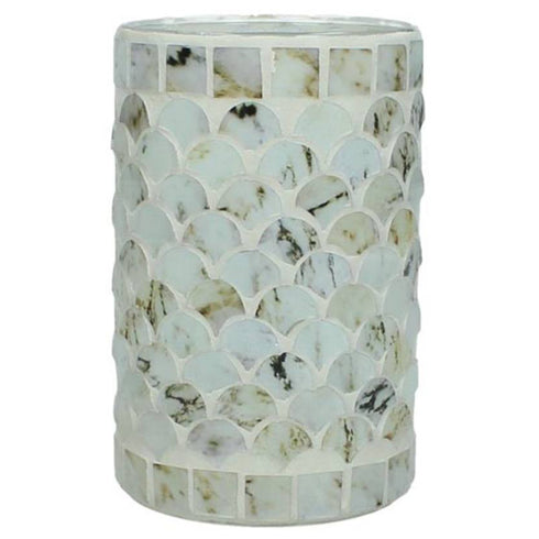 Mosaik Windlicht / Dekoobjekt, Boho, 15cm, beige