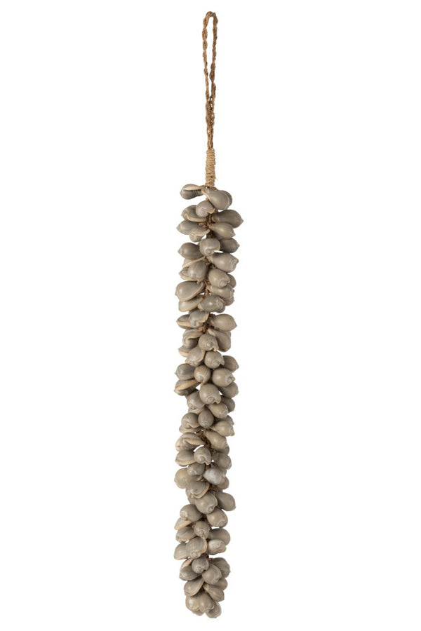 Boho Hängedeko Muscheln Ibiza, grau 45cm