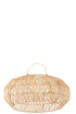 Boho Lampenschirm Ellipse Rattan, D: 57 H: 41 cm, natur