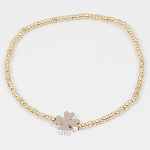 Glückarmband Kleeblatt, silber, 4Life