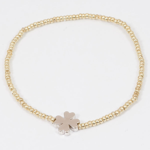 Glückarmband Kleeblatt, silber, 4Life