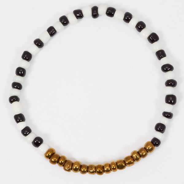 Armband Masai, schwarz-weiß 4Life