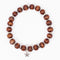 Armband Holzperlen, dunkel mit Stern 4Life