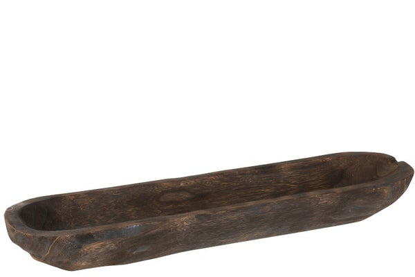 Großes Dekotablett, Dekotray, Serviertablett mit Griffmulden, Holz