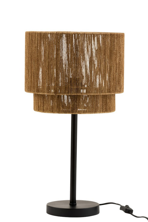 Tischlampe Skandi, Lampenschirm Pflanzenfaser