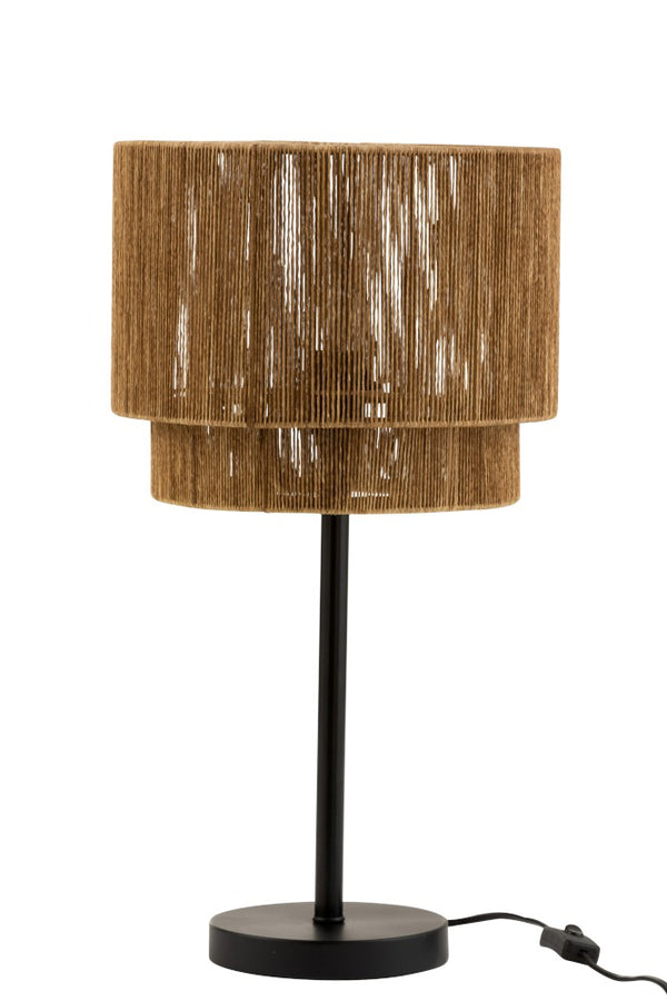 Tischlampe Skandi, Lampenschirm Pflanzenfaser