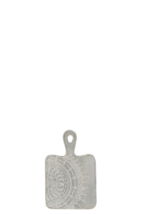 Schneidebrett Mandala klein, Dekobrett rechteckig, Mangoholz