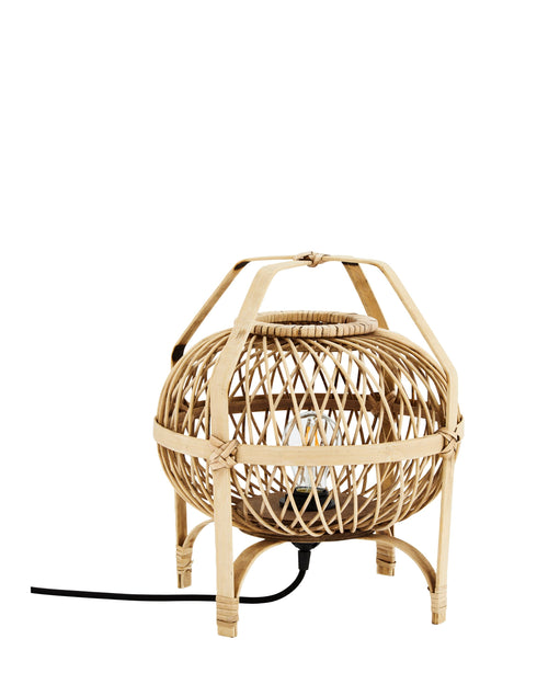 Boho Tischlampe Rattan