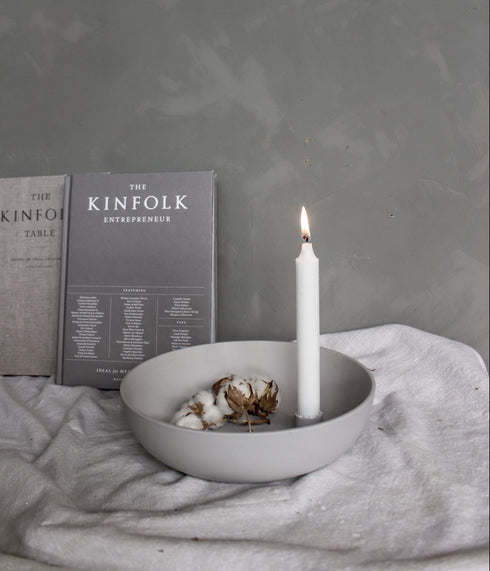 Storefactory Lidatorp, Kerzenhalter L, Dekoschale hellgrau, D:21cm