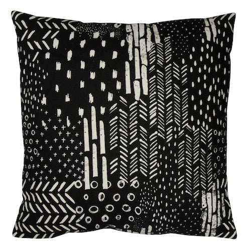 Sofakissen Ethno, Dekokissen Tribal, schwarz-weiss, 50x50cm