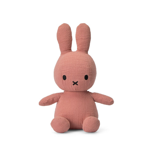 Nijntje Miffy Kuscheltier, Stofftier 23cm, Musselin pink, altrosa