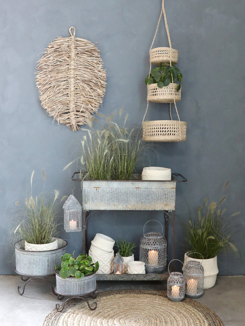 Windlicht Orientalisch, Ø10cm, grau