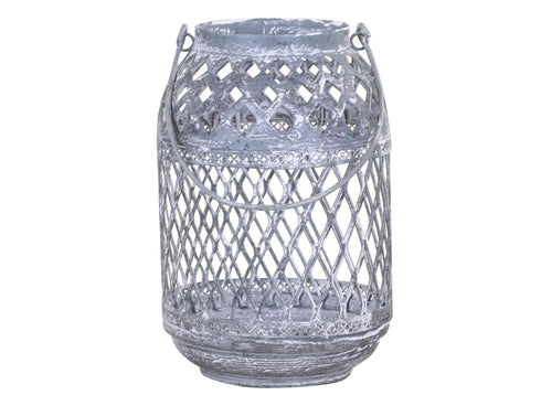 Windlicht Orientalisch, Ø10cm, grau