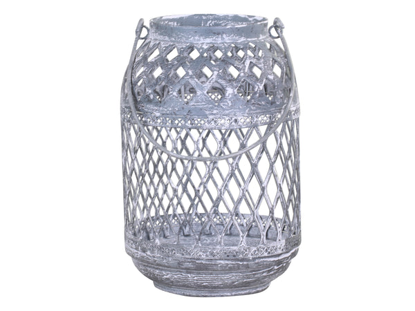 Windlicht Orientalisch, Ø10cm, grau