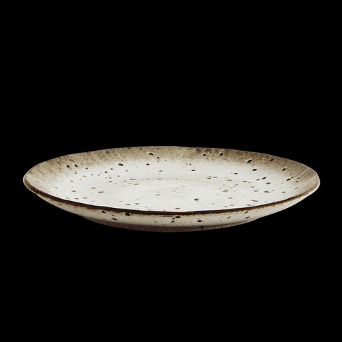 Madam Stoltz Essteller, Frühstücksteller, weiß-braun, D22cm