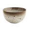 Madam Stoltz Müslischale, Bowl, Suppenschüssel, Aperoschale, weiß-braun, 15 x 8 cm