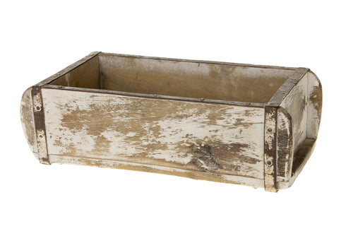 Ziegelform einfach vintage weiß, Vintage Dekobox, Shabby Chic Blumentopf