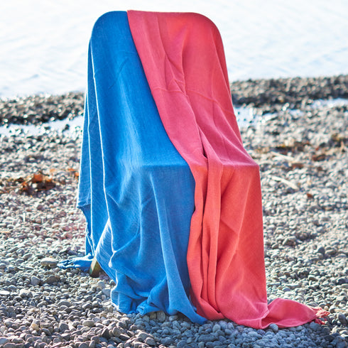 AELIA Beach towel, Pestemal, Decke, Plaid, SOFT STONEWASHED coral