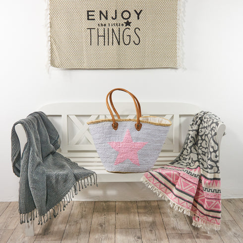 AELIA Beach towel, Pestemal, Decke, Plaid STONEWASHED WAFFLE grau