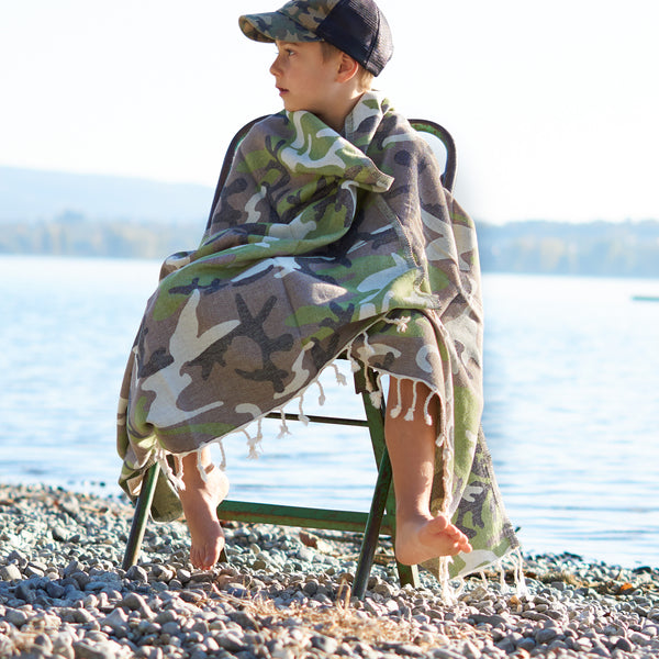 AELIA Beach towel, Pestemal, Decke, Plaid camouflage, groß