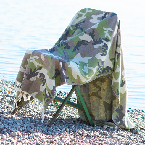AELIA Beach towel, Pestemal, Decke, Plaid camouflage, groß