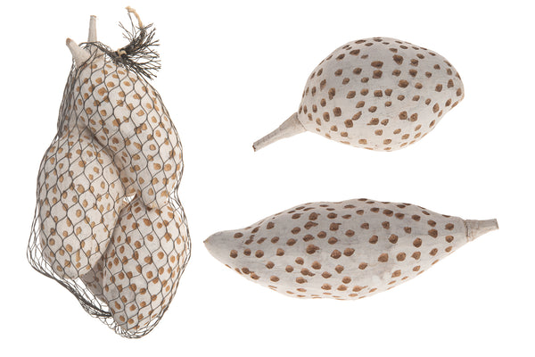 Dekofrüchte, Boho Deko, Baobab, gepunktet 5Stk.