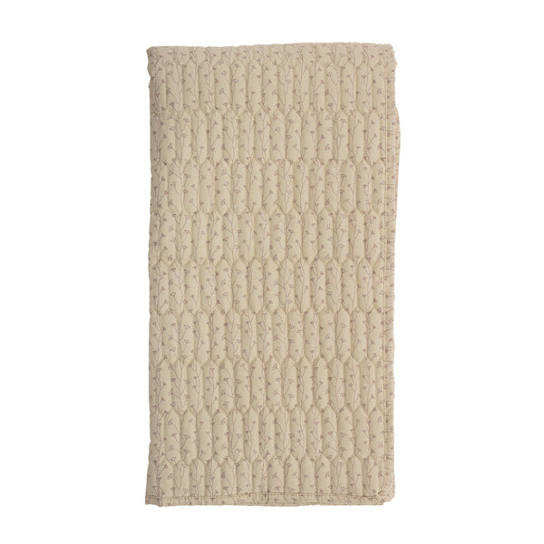 Bloomingville Quilt, Bettüberwurf Vintage, Decke, Plaid, beige 200x140