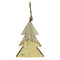 Pomax Dekoanhänger X-Mas, Baumschmuck, Holz natur-gold