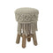 Pomax Boho Makramee Hocker, Dekostuhl, 30x45cm