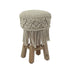 Pomax Boho Makramee Hocker, Dekostuhl, 30x45cm