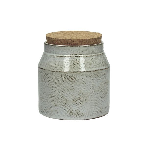 FANNY - kitchen pot with lid - earthenware cork - DIA 14 x H 16 cm