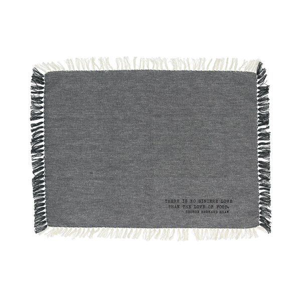 Pomax Platzdeckchen, Untersetzer Enjoy, 4er Set Geschenkset, grau