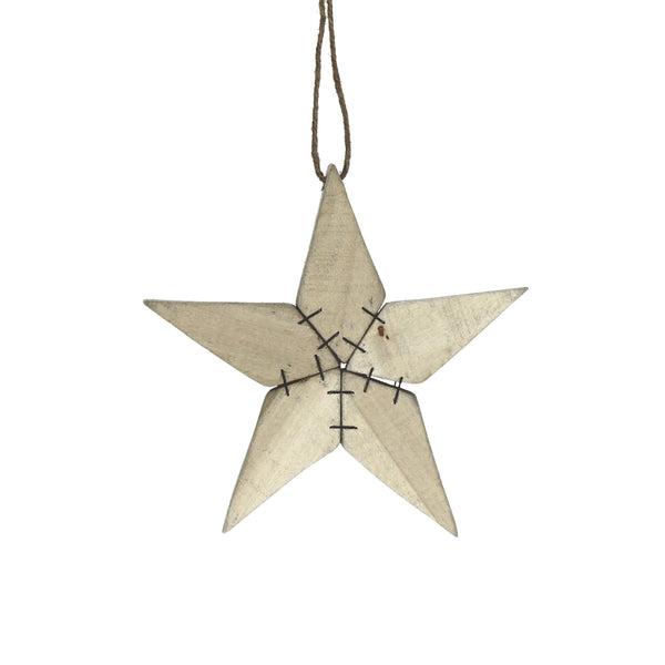 Pomax Dekoanhänger X-Mas, Baumschmuck Stern, Birke