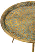 Beistelltisch, Couchtisch orientalisch, Shabby gold 67x67x60cm