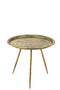 Beistelltisch, Couchtisch orientalisch, Shabby gold 67x67x60cm