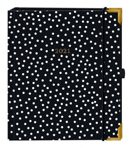 Terminplaner A5 Premium 2021 Black and white