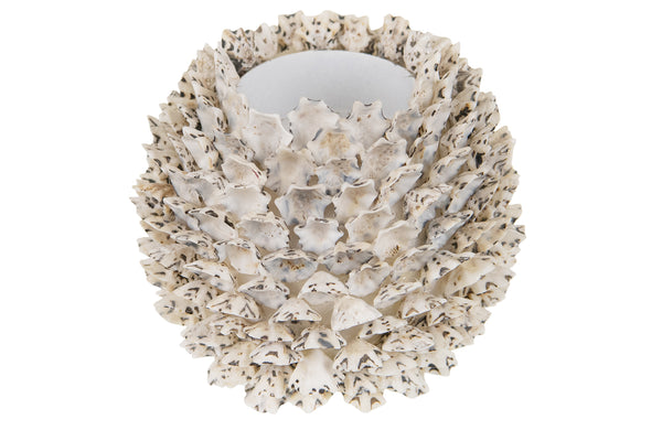 Boho Kerzenständer aus Muscheln, D10cm