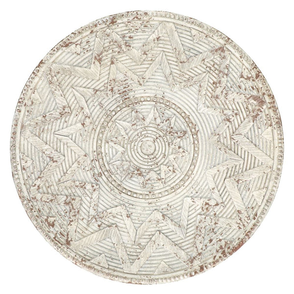 Pomax Ethno Teller, Dekoschale vintage-weiß, D50cm