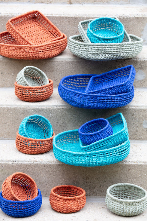 Pomax, Dekokorb, Servietten Korb, türkis